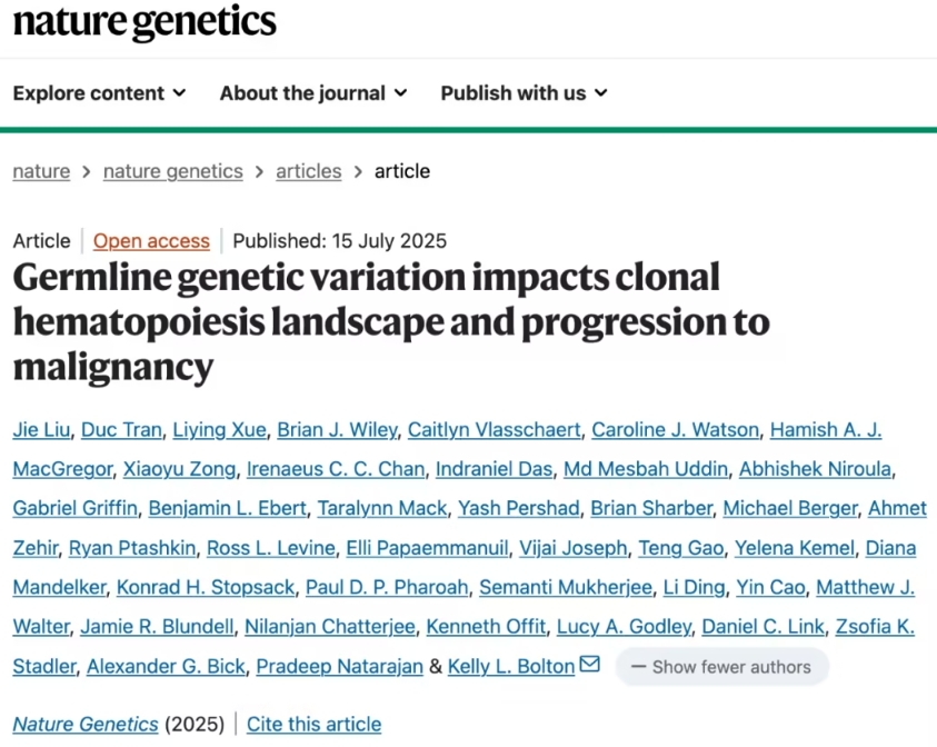 血液里的“隐形炸弹”：遗传背景与克隆性造血的癌症秘密